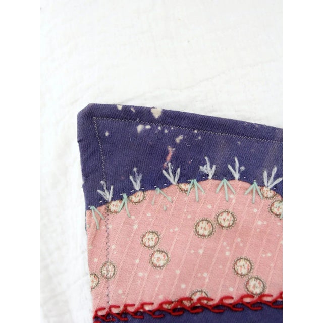Textile Antique Crazy Quilt For Sale - Image 7 of 12