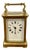 Antique French Brass Carriage 8 Day Movement Clock, 1900s For Sale