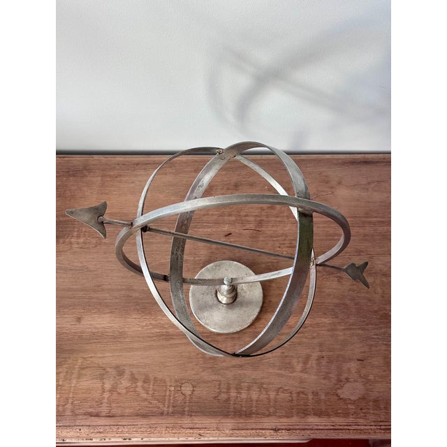 Metal Vintage Mid-Century Armillary Sphere | Metal Celestial Sculpture For Sale - Image 7 of 17
