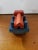American Vintage Hand Made Heavy Wooden Child's Blue and Red Log Truck Toy For Sale - Image 3 of 6