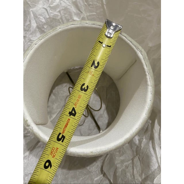 Mid 19th Century Vintage Floral Disign Lamp Shade Lace Embossed For Sale - Image 5 of 5