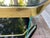 Black Vintage Hollywood Regency Style Black Lacquer and Glass Floating Coffee Table With Patina For Sale - Image 8 of 18