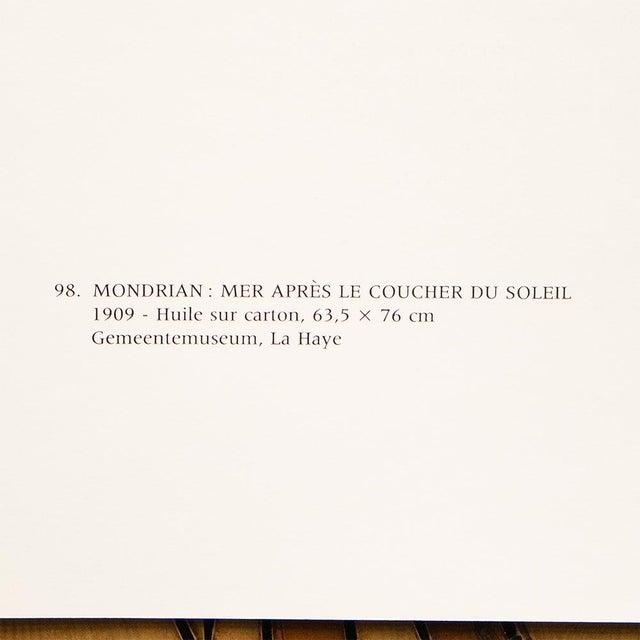 1990s 1991 After Piet Mondrian "Sea After Sunset", Full-Color Parisian Print For Sale - Image 5 of 8