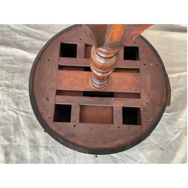 Regency Leather Top Mahogany Drum Table For Sale In Tampa - Image 6 of 9