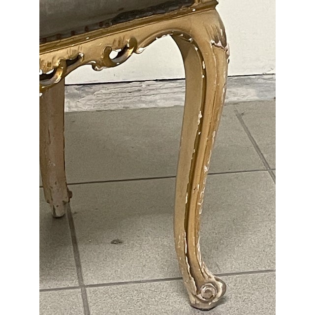 Small Louis XV Style Bench, 1940s For Sale - Image 9 of 17