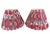 Red Multicolor Ikat Pleated Lampshades 12" - A Pair For Sale - Image 8 of 10