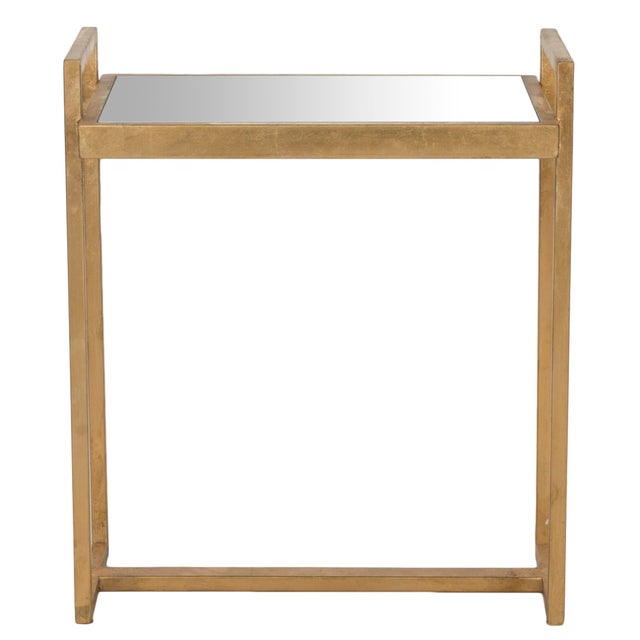 Mitchell Mirror Top Accent Table, Gold Chairish