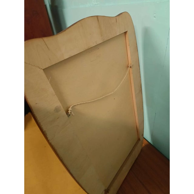 Vintage Swedish Mahogany Mirror, 1950s For Sale - Image 4 of 5