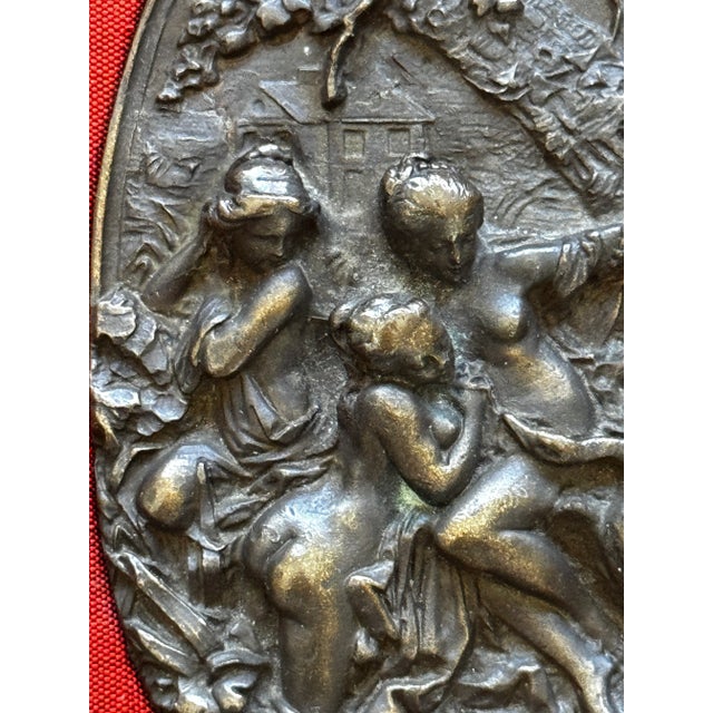 Napoleon Emperor Co. Framed Leda & the Swan Nude Relief on Brass Buckle For Sale - Image 4 of 8