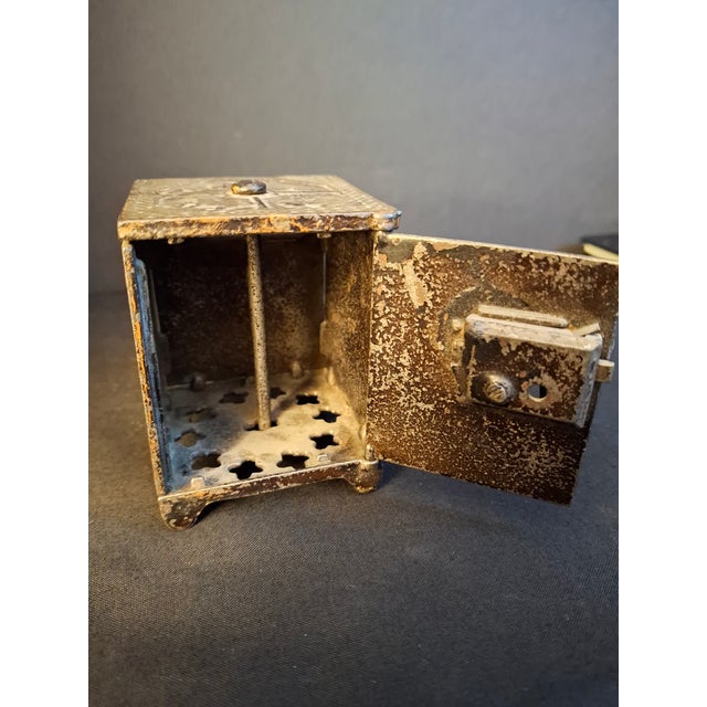 Antique 1882 Kyser & Rex Cast Iron Sport Safe Bank Elephant Giraffe Dog Patented For Sale In Boston - Image 6 of 18