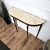 Metal Mid-Century Italian Wooden Brass Console Table with Marble Top, 1950s For Sale - Image 7 of 8