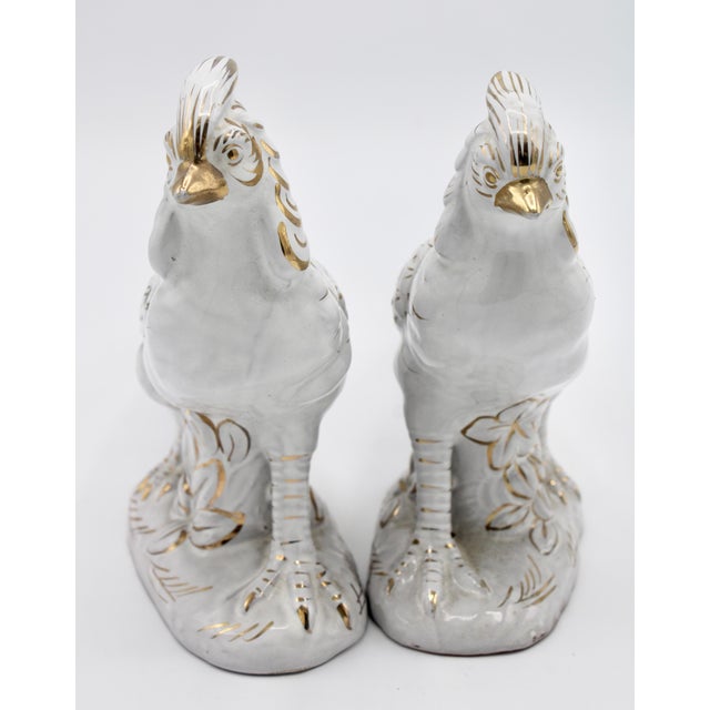 White Vintage Italian Terracotta Pheasants For Sale - Image 8 of 12