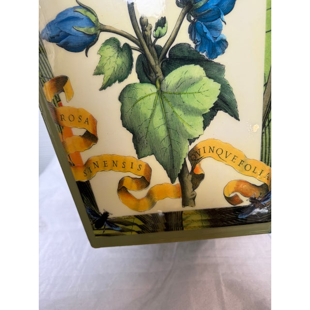 Annie Modica Floral Bathroom Bin, Signed For Sale In San Francisco - Image 6 of 12