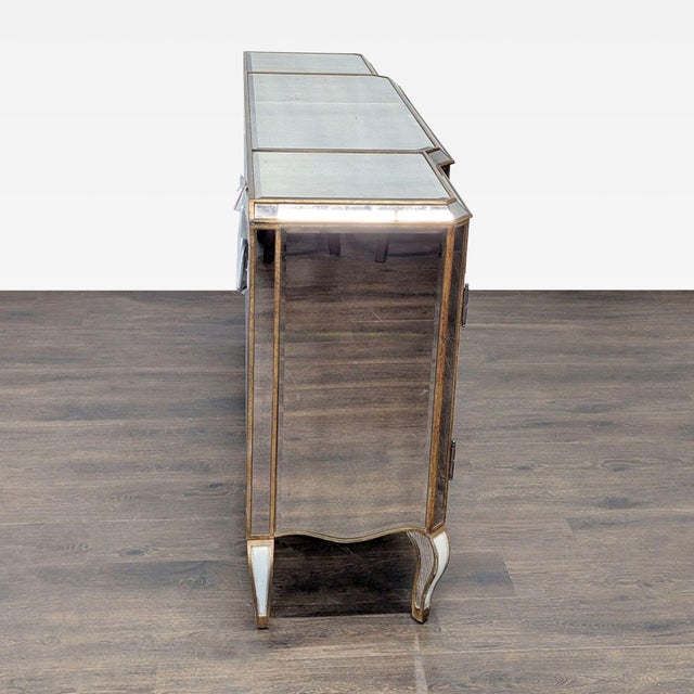 2000 - 2009 Collette Antique Mirrored Breakfront Server For Sale - Image 5 of 9