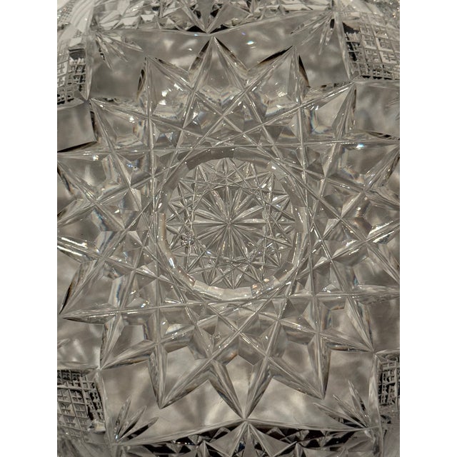 Glass Late 19th Century American Brilliant Period Matching Crystal Bowls - a Pair For Sale - Image 7 of 12