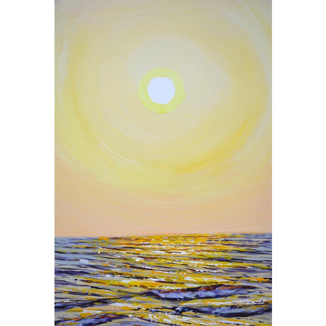 Sun Over the Ocean. Modern Original Hand Painting. For Sale - Image 4 of 10