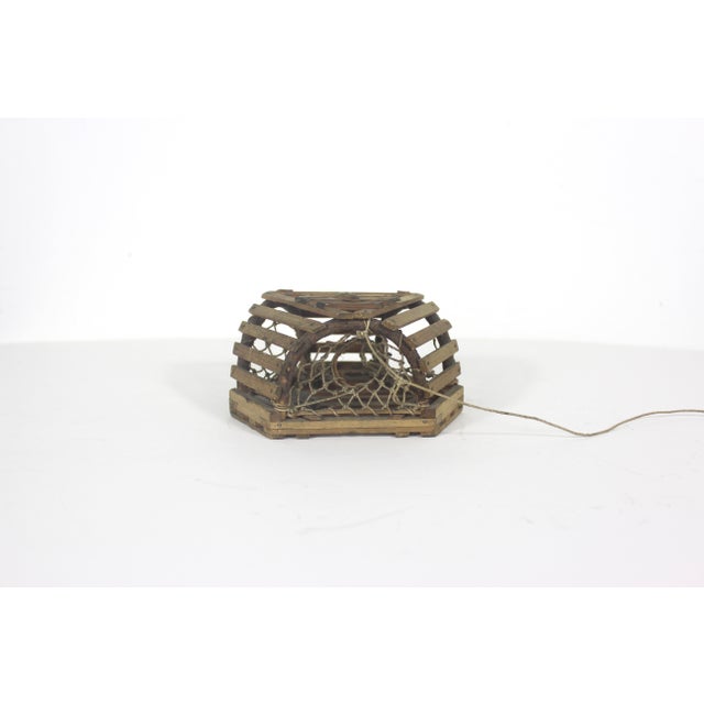 Vintage Miniature Wood Lobster Trap For Sale - Image 6 of 11