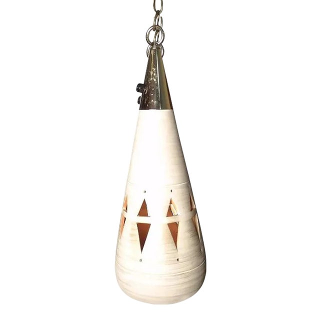 Mid-Century Pottery Pendant For Sale