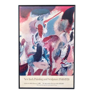 Mid 20th Century Metropolitan Museum of Art New York Painting and Sculpture 1940-1970 featuring Arshile Gorky Exhibition Poster, Framed For Sale