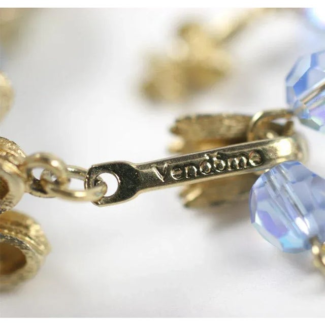 1950s Vendome Baroque "Pearl" and Blue Crystal Necklace For Sale In New York - Image 6 of 7