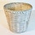 Mid-Century Boho Chic Coastal White Washed Wicker Wastebasket. For Sale - Image 6 of 9