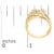 Metal 10K Yellow Gold 1/2 Cttw Diamond Crossover 3 Leaf Floral Cocktail Ring Band (H-I Color, SI1-SI2 Clarity) - Size 7 For Sale - Image 7 of 7
