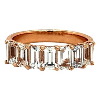 Natural Sapphire Ring Size 6.5 14k R Gold 3.36 TCW Certified For Sale
