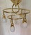 Vintage Ceiling Lamp with Spiral Brass Frame and 6 Opaque White Glass Shades, 1990s For Sale - Image 6 of 7