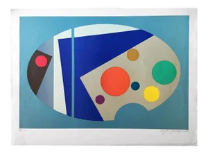 Bamse Kragh-Jacobsen Op Art Serigraph Mid Century Modern 1970