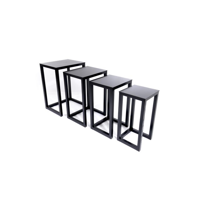 Vintage Nesting Table Set by Josef Hoffmann from Wittmann, 1970s, Set of 4 For Sale - Image 14 of 18
