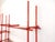 Vintage Italian Bauhaus Style Bookcase in Red Metal and Smoked Glass, 1970s For Sale - Image 11 of 15