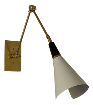 White Wall Lamp in the style of Stilnovo