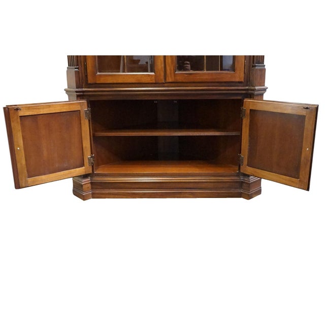 Ethan Allen Newport Collection Solid Cherry Traditional Style 51" Corner Curio Cabinet 34-6438 - Belmont 570 Finish For Sale In Kansas City - Image 6 of 8