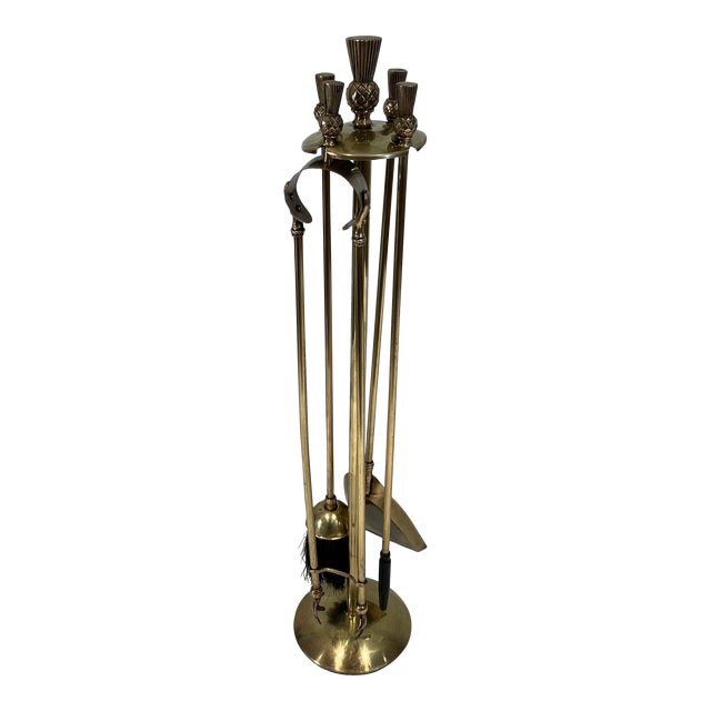 Pineapple Brass Fireplace Tools For Sale