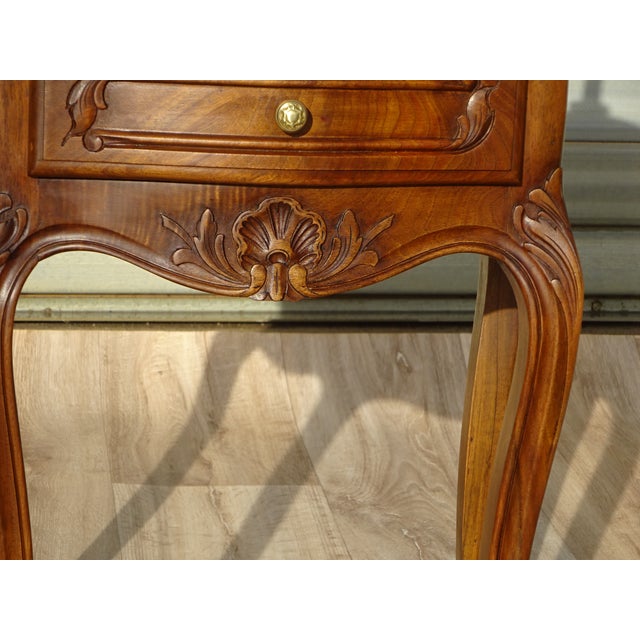 Louis Xv Bedside Table in Walnut, 1960s For Sale - Image 11 of 18