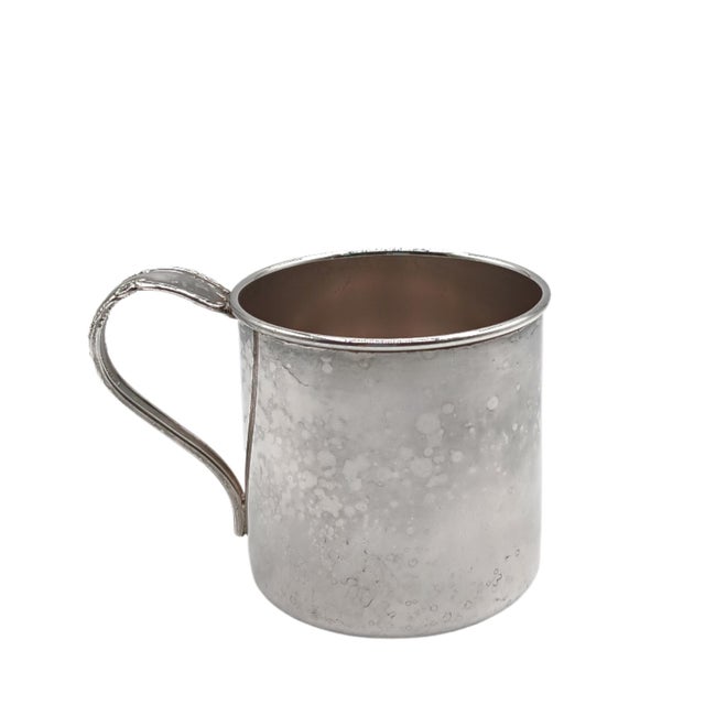 Mid-Century Modern Oneida 1881 Rogers Enchantment Silverplate Baby Cup For Sale - Image 3 of 5