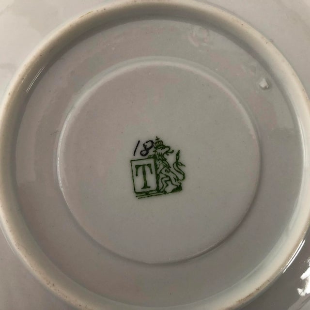 Vintage Hand Painted Floral Small Tea/ Demitasse Cups & Saucers S/5 For Sale - Image 4 of 8