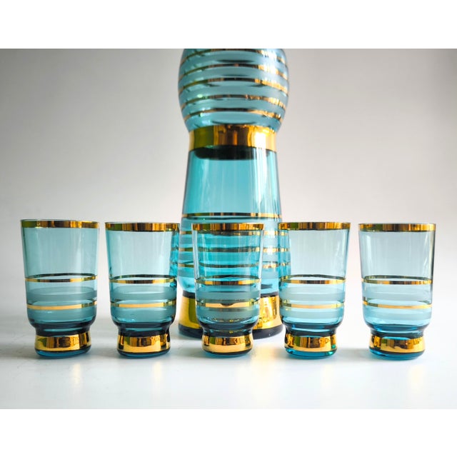 Set of 6, Mid-Century Modern Tuscany Liqueur Set From the 1960s For Sale - Image 4 of 16