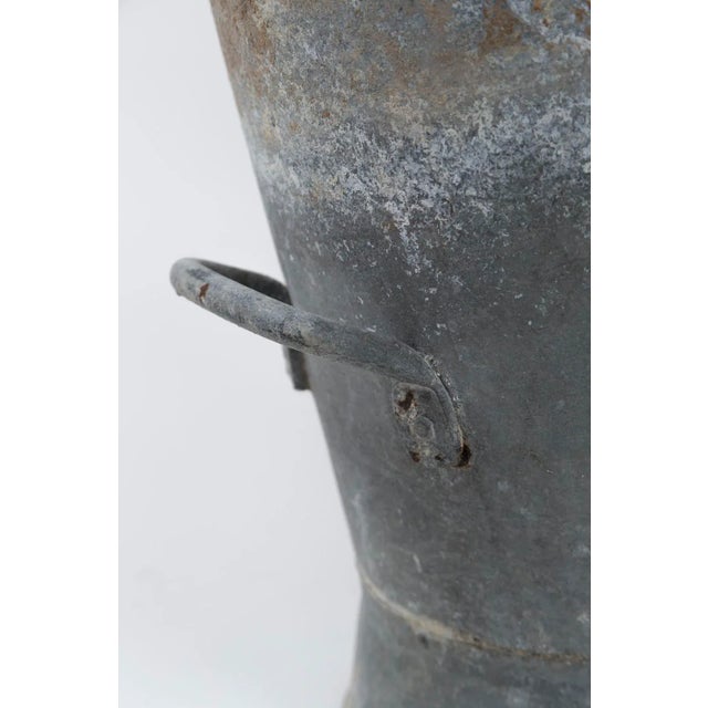 Metal Antique French Zinc Milk Bucket, Early 20th Century For Sale - Image 7 of 10