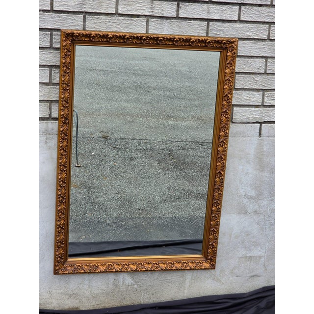 1940 Gilded Hollywood Wall Mirror. For Sale - Image 4 of 15