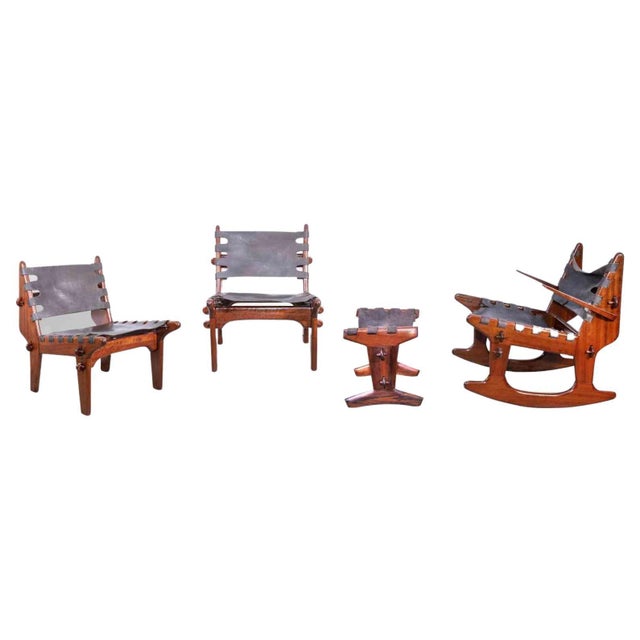 Vintage Dining Room Set by Angel Pazmino, Ecuador, 1950s, Set of 5 For Sale - Image 6 of 6
