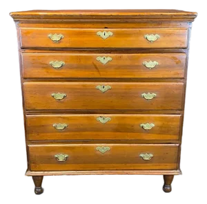 American Late 18th Century Chippendale Walnut Graduated Chest of Drawers