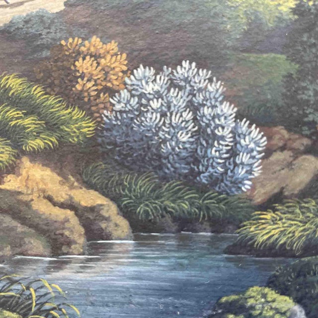 Italian Artist, Bucolic Landscapes, 1800s, Watercolor on Cardboard, Set of 2 For Sale - Image 8 of 14