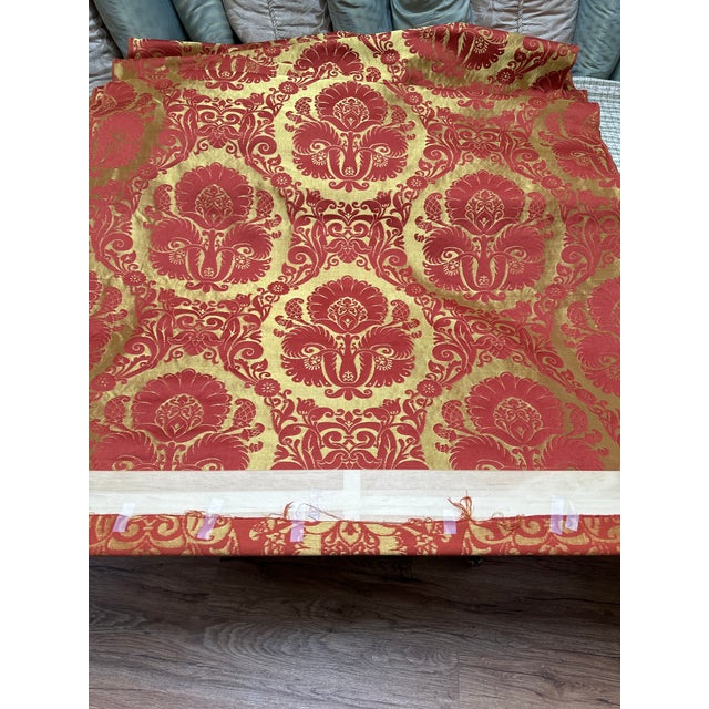 A beautiful medium to heavy weight silk on silk (I think) fabric from the 1950 's or earlier. The quality of that of a...