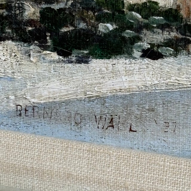 1937 Winter Landscape, Oil on Canvas -- Framed For Sale - Image 9 of 11