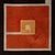 A square of wool with a concentric pattern, the frames narrowing towards the center, in a range of browns and oranges...