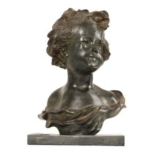 Vintage Classical Style Bronzed Bust Statue