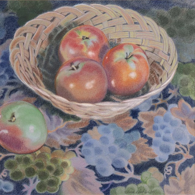 'Basket of Apples' by Maria Winkler, 1991, California League of Woman Artists, Sacramento, Boise Museum For Sale In Monterey, CA - Image 6 of 7