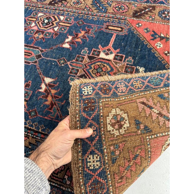 Textile Antique NW Persian Bakshayesh Runner Coral Wool Foundation Rug 3.2 x 7.10 For Sale - Image 7 of 7