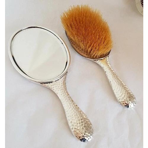 Antique Sterling Silver Vanity Set by William Comyns, London 1900s, Set of 7 For Sale - Image 10 of 16
